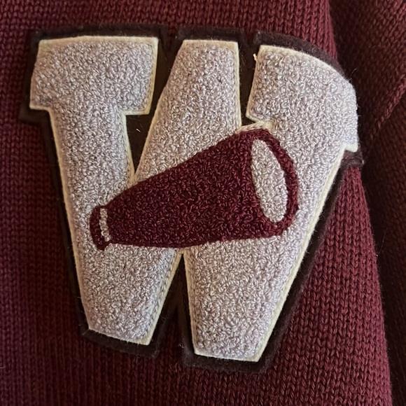 Vintage UNISEX Cheerleader Varsity Letterman Sweater 100% Wool - Picture 5 of 14